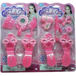 OEM Fashion Girl Σετ Γόβες Πριγκίπισσας Με Καθρεφτάκι Μαργαρίτα Και Χτενάκια 863-3 5204214056999