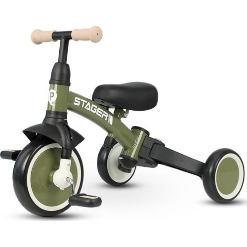 QPlay stager 3in1 τρίκυκλο ποδήλατο πράσινο 01-1212075-01 5061047481738