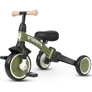 QPlay stager 3in1 τρίκυκλο ποδήλατο πράσινο 01-1212075-01 5061047481738