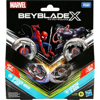 Hasbro beyblade x  collab spider-man 3-60f vs. venom 3-80n multipack set, includes G0288 5010996264183