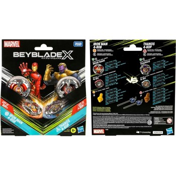 Hasbro Beyblade X Collab Iron Man 4-80B Εναντίον Thanos 4-60B Multipack Set G0287 5010996264190