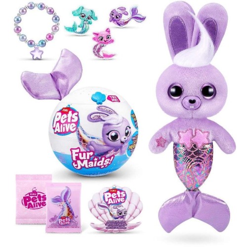 Zuru Pets Alive Furmaids Loutine Mermaid Animal With Surprises - 3 Designs (11809555) 11809555 4894680036420