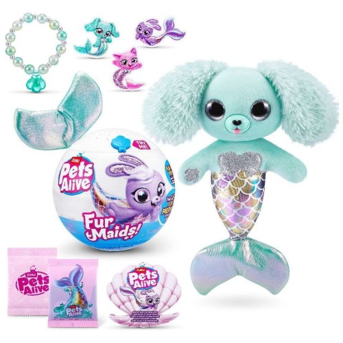 Zuru Pets Alive Furmaids Loutine Mermaid Animal With Surprises - 3 Designs (11809555) 11809555 4894680036420