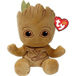 Marvel Avengers Ty Beannie Babies Groot Fluffy Coffee 15cm 1607-44003 008421440030