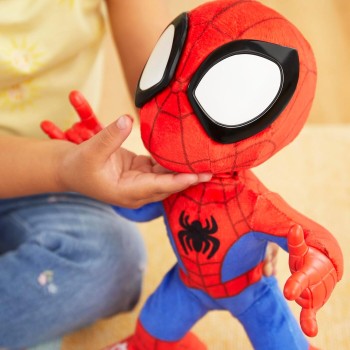 Mattel Spiderman SPIDEY AND HIS AMAZING FRIENDS Marvel Dance 'N Crawl Spidey Interactive Plush Toy F6722 5010996231208