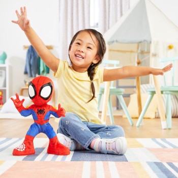 Mattel Spiderman SPIDEY AND HIS AMAZING FRIENDS Marvel Dance 'N Crawl Spidey Interactive Plush Toy F6722 5010996231208