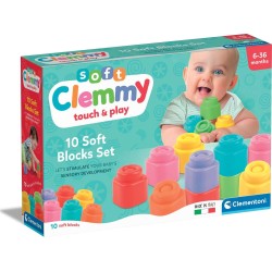 Clementoni Soft Clemmy Touch And Play Μαλακά Premium Τουβλάκια 10 Τμχ Για 6-36 Μηνών 1033-17988 8005125179886