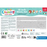 Clementoni Soft Clemmy Touch And Play Μαλακά Premium Τουβλάκια 10 Τμχ Για 6-36 Μηνών 1033-17988 8005125179886