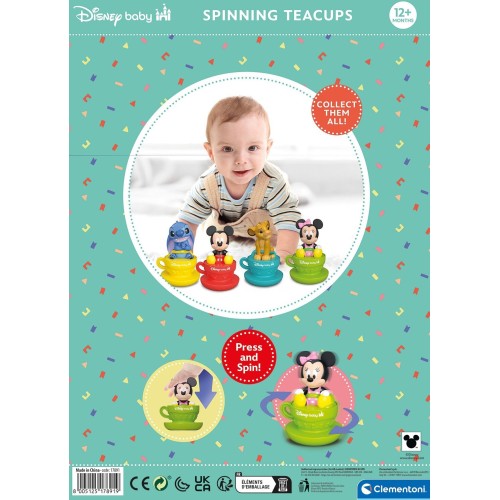 Clementoni Disney Baby Βρεφικό Παιχνίδι Περιστρεφόμενες Φιγούρες Για 12+ Μηνών 1000-17891 8005125178919