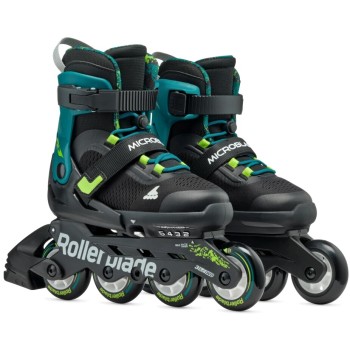 ROLLERBLADE Microblade XT Skates-black/petrole Green Color Black-stone, Size 36.5-40.5 43.075152/BL/PGR/36. 8059791073184