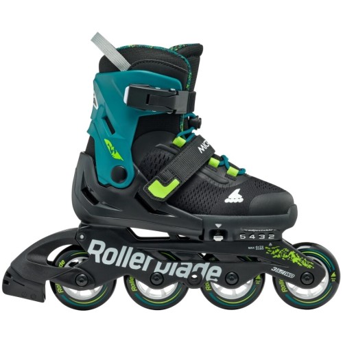 ROLLERBLADE microblade xt πατίνια - μαύρο/πετρόλ πράσινο χρώμα μαύρο-πετρόλ, μέγεθος 33-36.5 43.075152/BL/PGR/33 8059791068432