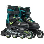 ROLLERBLADE microblade xt πατίνια - μαύρο/πετρόλ πράσινο χρώμα μαύρο-πετρόλ, μέγεθος 33-36.5 43.075152/BL/PGR/33 8059791068432