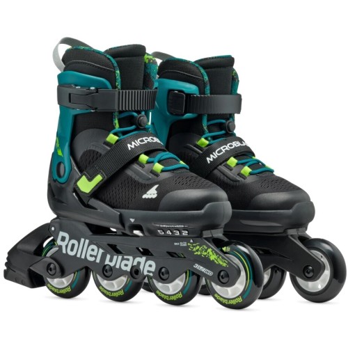 ROLLERBLADE Microblade XT Skates-black/petrolege Green Color Black-stone, Size 28-32 43.075152/BL/PGR/28 8059791073177