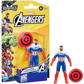Hasbro Marvel Avengers Avengers 4In Evergreen Venomversus Epic World Of Action Anti-Venom Captain America  F9325 / G1813 5010996