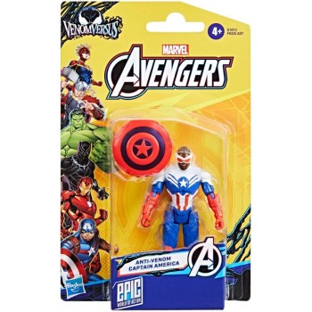 Hasbro Marvel Avengers Avengers 4In Evergreen Venomversus Epic World Of Action Anti-Venom Captain America  F9325 / G1813 5010996