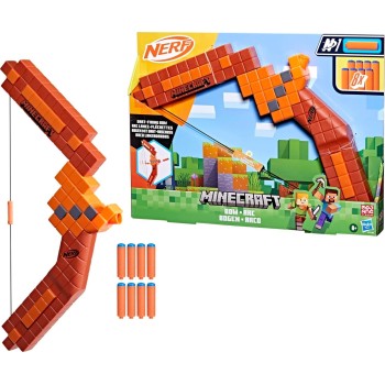 Hasbro Nerf Minecraft Bow Dart Blaster, 8 NERF N1 Βελάκια G1120 5010996303172