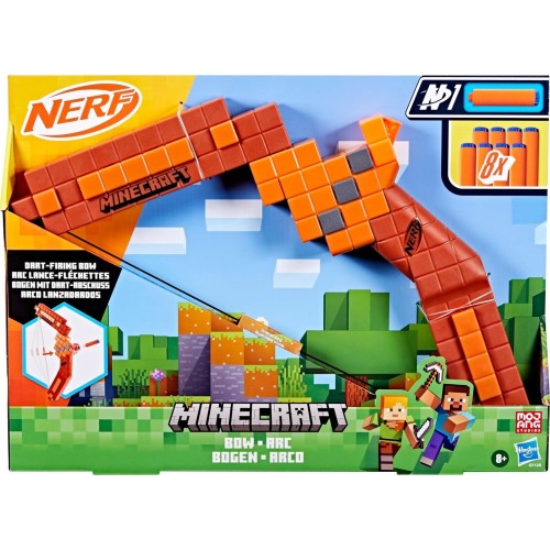 Hasbro Nerf Minecraft Bow Dart Blaster, 8 NERF N1 Βελάκια G1120 5010996303172