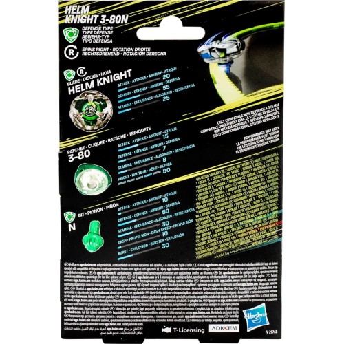 Hasbro Beyblade X Helm Knight 3-80N Starter Top And Launcher G0175 / F9581 5010996257086