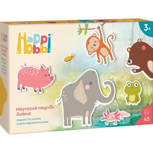 As company Happi Hobbi happihobbi ζωάκια 45 εκπαιδευτικοί χάρτινοι μαγνήτες για 3+ χρονών 1029-64076 5203068640767