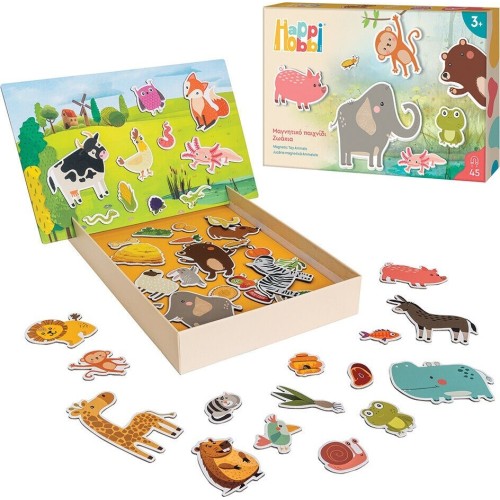 As company Happi Hobbi Happihobbi Animals 45 Educational Paper Magnets for 3+ Years 1029-64076 5203068640767