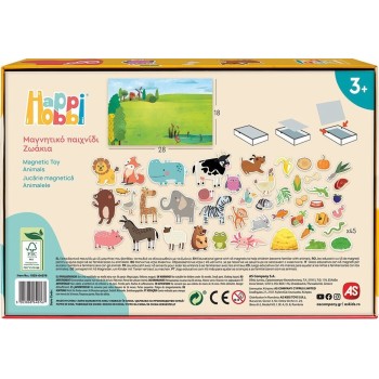 As company Happi Hobbi Happihobbi Animals 45 Educational Paper Magnets for 3+ Years 1029-64076 5203068640767
