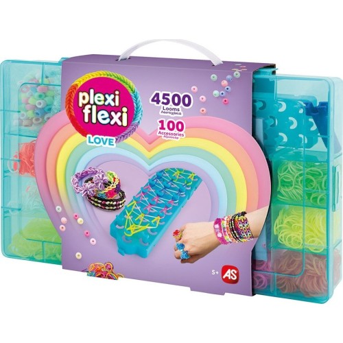 As company as plexi flexi love μεγάλη θήκη με 4500 λαστιχάκια and 100 αξεσουάρ για ηλικίες 5+ χρονών 1080-25575 5203068255756