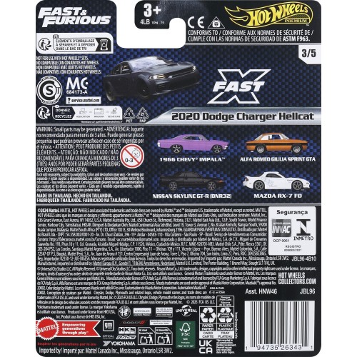 Mattel Hot Wheels HW Dodge Charger Hellcat Widebody - 21A HNW46 / JBL96 194735263431