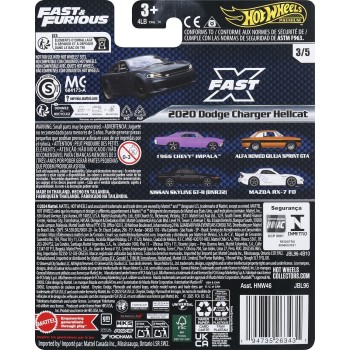 Mattel hot wheels hw premium - fast and furious hw dodge charger hellcat όχημα παιχνίδι HNW46 / JBL96 194735263431