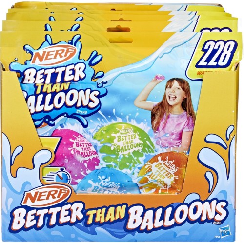 Hasbro Nerf Super Soaker Better Than Balloons Water Toys, Easy 1 Piece Clean Up, 228 Pods, Lots of Ways to Play, Backyard Water 