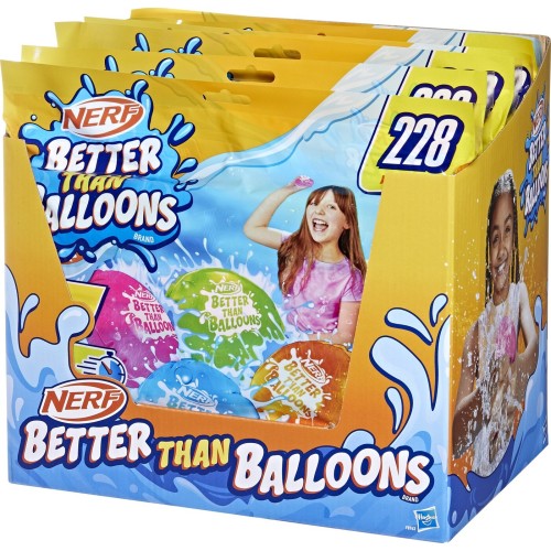 Hasbro Nerf Super Soaker Better Than Balloons Water Toys, Easy 1 Piece Clean Up, 228 Pods, Lots of Ways to Play, Backyard Water 