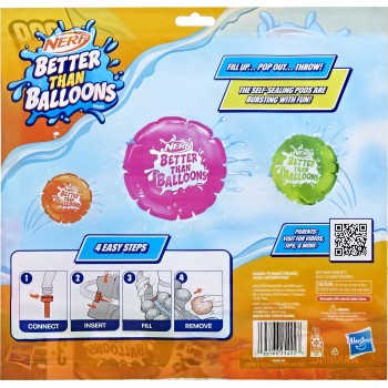 Hasbro Nerf Super Soaker Better Than Balloons Water Toys, Easy 1 Piece Clean Up, 228 Pods, Lots of Ways to Play, Backyard Water 