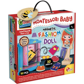 Lisciani Montessori Wood Magnetic Fashion Doll 08.98361 8008324098361