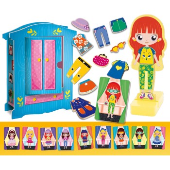 Lisciani Montessori Wood Magnetic Fashion Doll 08.98361 8008324098361