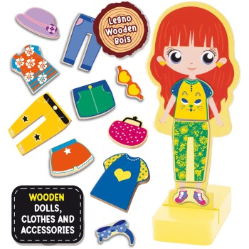 Lisciani Montessori Wood Magnetic Fashion Doll 08.98361 8008324098361