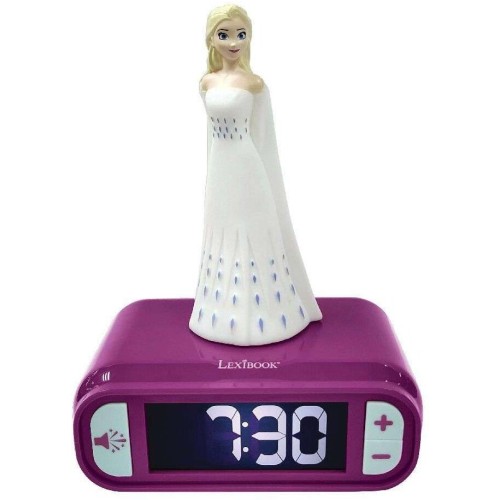 Lexibook Digital Clock Clock Clock With Night Light, Sound Effects And 3D Figure Disney Frozen 25.RL800FZ 3380743077307