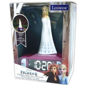 Lexibook Digital Clock Clock Clock With Night Light, Sound Effects And 3D Figure Disney Frozen 25.RL800FZ 3380743077307