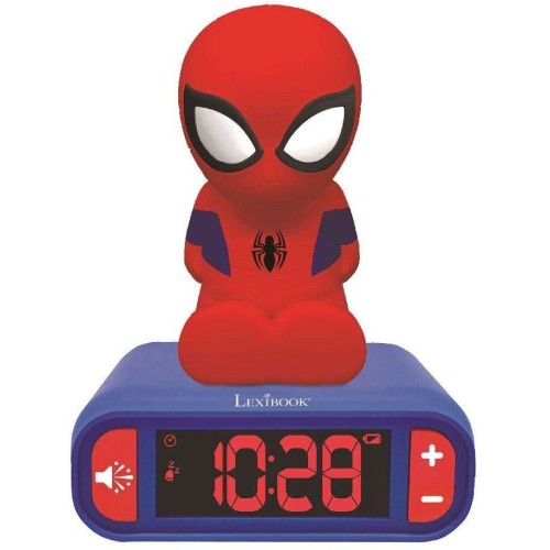 Lexibook Spiderman Ψηφιακό Ρολόι Ξυπνητήρι Με Φωτάκι Νυχτός, Ηχητικά Εφέ Και 3D Φιγούρα Marvel Spider-Man (Rl800sp) 25.RL800SP 3