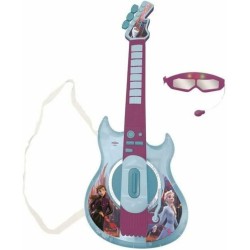 Lexibook disney frozen electronic guitar lightned with glasses with microphone melophies plug for mp3s blue/viola k260fz 25.K260