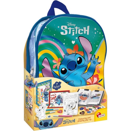 Lisciani Disney Stitch Stitch Σακίδιο Σχεδιάζω Και Ζωγραφίζω Pop Up 27.110674 8008324110674