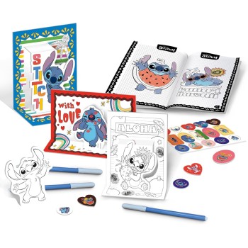 Lisciani Disney Stitch Stitch Colouring And Drawing Pop Up In A Backpack, 110674 27.110674 8008324110674