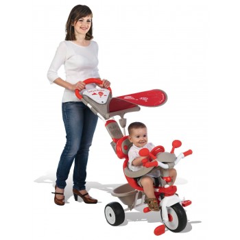 Smoby Pico Τρίκυκλο Ποδηλατάκι Baby Driver V Confort Με Τέντα Κόκκινο 434208 3032164342082
