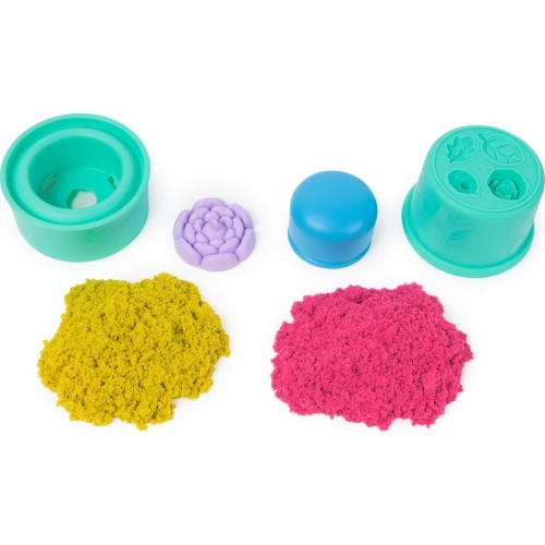 Spin Master kinetic sand, squishblossom blooming flower with 227g  yellow and pink play 106277 681147043015