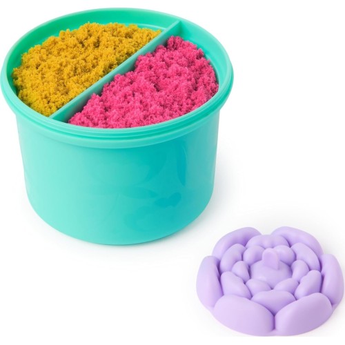 Spin Master kinetic sand, squishblossom blooming flower with 227g  yellow and pink play 106277 681147043015