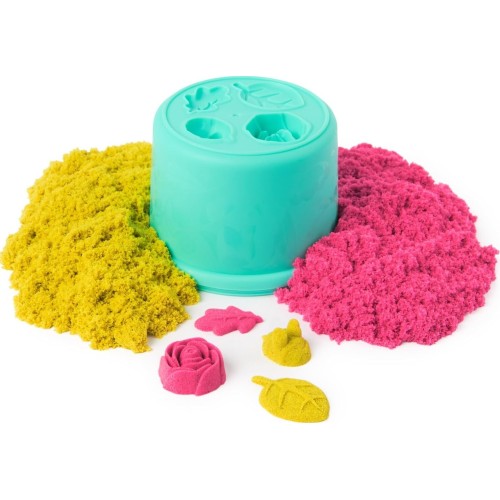 Spin Master kinetic sand, squishblossom blooming flower with 227g  yellow and pink play 106277 681147043015