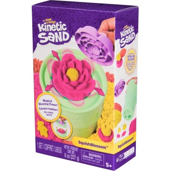 Spin Master kinetic sand, squishblossom blooming flower with 227g  yellow and pink play 106277 681147043015