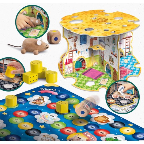 Lisciani Παίζουμε & Μαθαίνουμε Montessori Baby Wood Το Σπίτι Του Ποντικού 08.107315 8008324107315