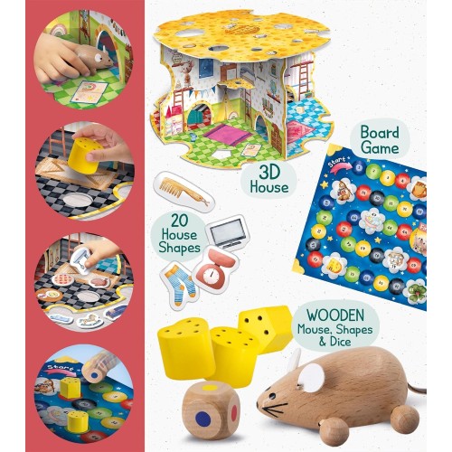 Lisciani Παίζουμε & Μαθαίνουμε Montessori Baby Wood Το Σπίτι Του Ποντικού 08.107315 8008324107315