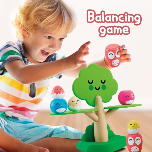 Lisciani Montessori Baby Happy Birds Ξύλινο Δέντρο Ισορροπίας 08.105397 8008324105397
