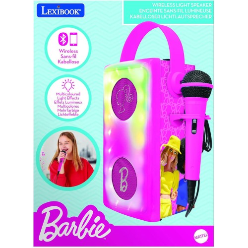 Lexibook Barbie Childrens Speaker With Microphone and Bluetooth 25.BTP185BBZ 3380743104225