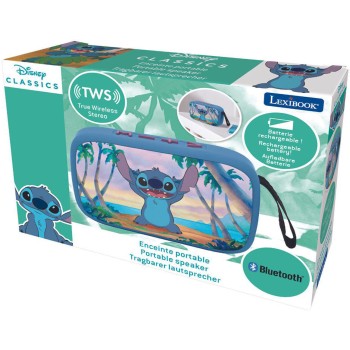 Lexibook Disney Stitch Childrens Portable Stitch Speaker With Bluetooth 25.BT018D 3380743100807